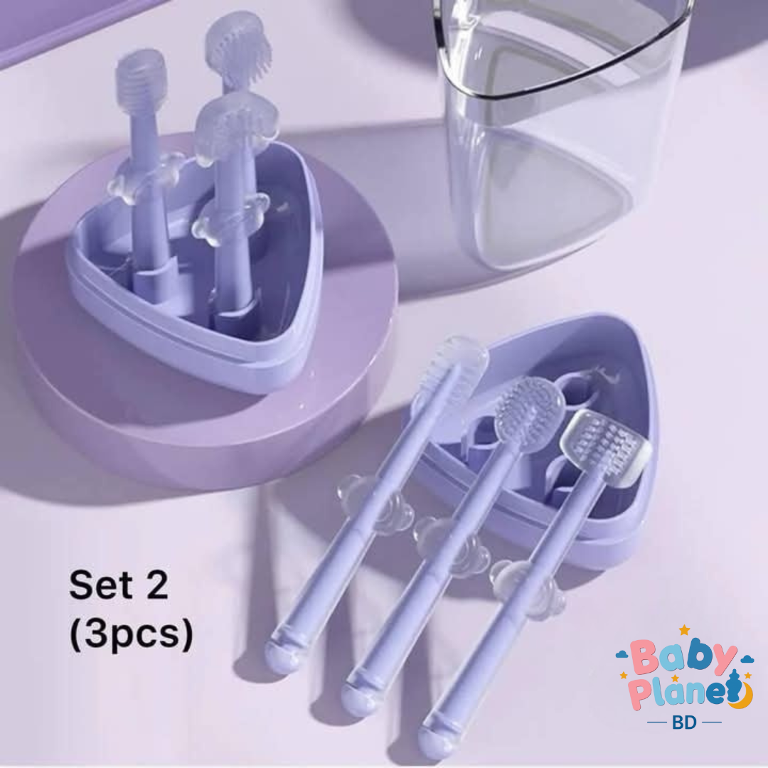 Soft Silicone Baby Toothbrush Set 